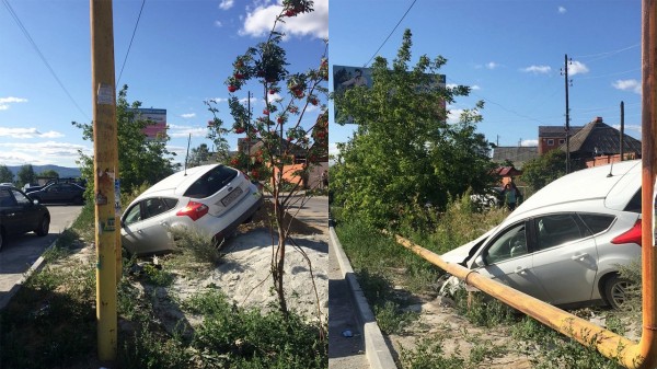 В Челябинской области машина протаранила газовую трубу