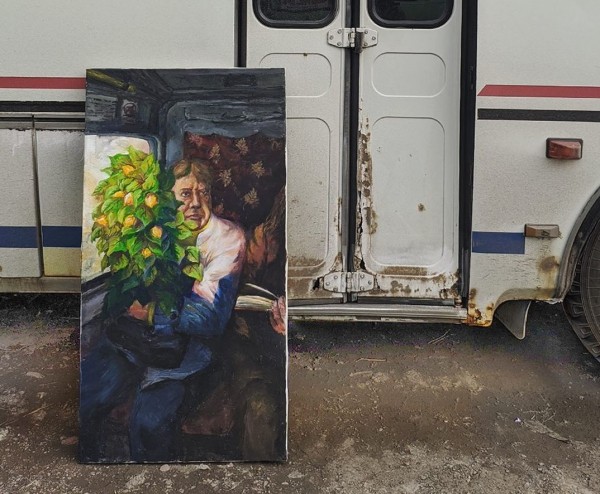 Горящие автобусы и спящие пассажиры: художница из Челябинска нарисовала серию картин о маршрутках Горящие автобусы и спящие пассажиры: художница из Челябинска нарисовала серию картин о маршрутках