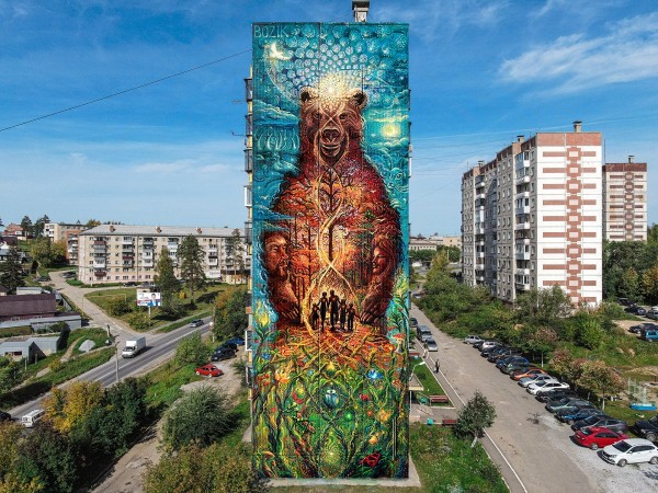 В челябинском микрорайоне Парковый два фасада украсят гигантскими граффити В челябинском микрорайоне Парковый два фасада украсят гигантскими граффити
