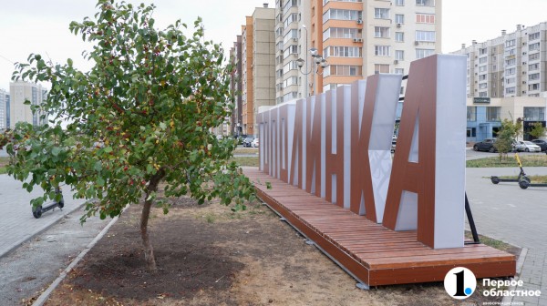 На северо-западе Челябинска установили двухметровые буквы «Тополинка»