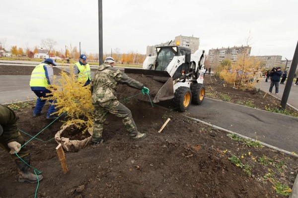 В челябинском парке «Дружба» заложили аллею спортсменов